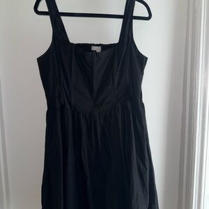 Chelsea Corseted Black Sleeveless Mini Dress